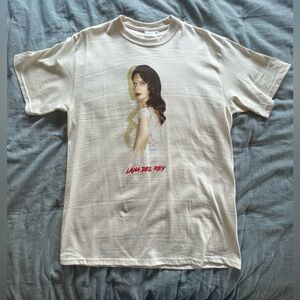 Lana Del Rey Indio Portrait Tee Cream Size Medium 100% Cotton Cream Official